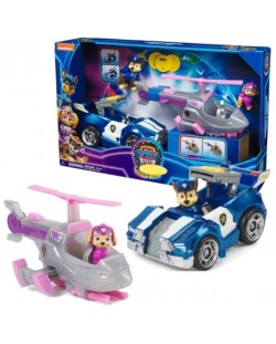 Set de vehicule Spin Master Paw Patrol: The Mighty Movie - Skye și Chase