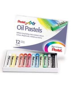 Set pasteluri uleioase Pentel - Arts, 12 culori