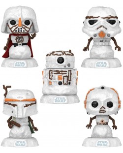 Set figurine Funko POP! Movies: Star Wars - Holiday Darth Vader, Stormtrooper, Boba Fett, C-3PO R2-D2 (Special Edition)
