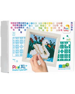Set creativ cu cadru și pixeli Pixelhobby - XL, Swan