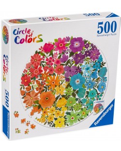 Puzzle rotund de 500 de piese Ravensburger - Flori