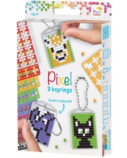 Set de creatie cu pixeli Pixelhobby - Breloace, animale