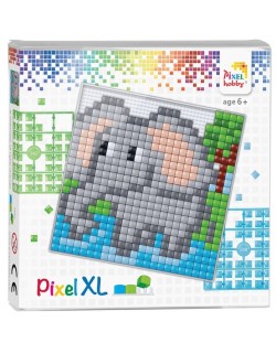 Pixelhobby Set de hobby creativ cu pixeli XL, 23x23 pixeli - Elefant
