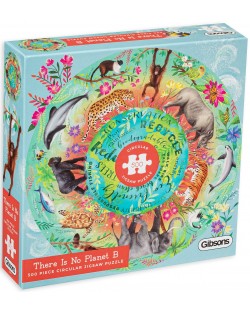 Puzzle rotund de 500 de piese Gibsons - Planeta Pamant si animale