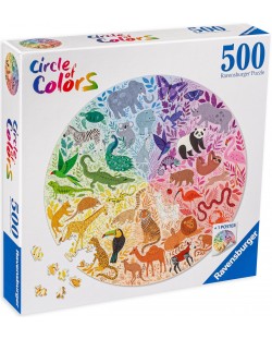 Puzzle rotund de 500 de piese Ravensburger - Animale