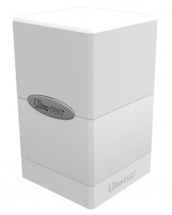 Cutie pentru cărți Ultra Pro Satin Tower - White (100+ buc.)