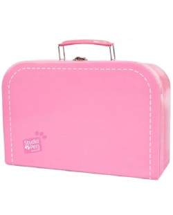 Cutie pentru jucării de pluș Studio Pets - Cu pașaport, 23 cm, roz