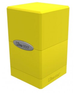 Cutie pentru cărți Ultra Pro Satin Tower - Bright Yellow (100+ buc.)