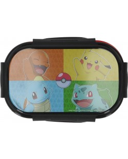 Cutie pentru mâncare cu ustensile Kids Euroswan Pokemon - Cuțit, lingură, furculiță