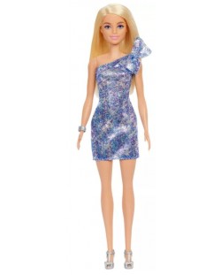 Papușa Mattel Barbie - Barbie într-o rochie albastra cu paiete