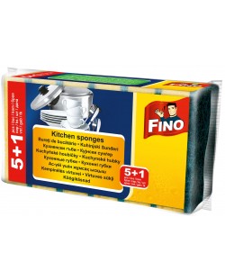 Bureți de bucătărie Fino - 5+1 buc
