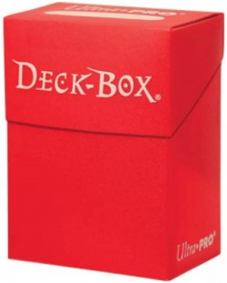 Cutie pentru cărți Ultra Pro - Solid Color Deck Box, Red (80+ buc.)