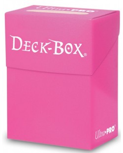 Cutie pentru cărți Ultra Pro - Solid Color Deck Box, Bright Pink (80+ buc.)