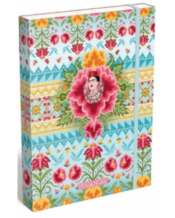 Mapa cu elastic din carton Lizzy Card - Frida Cahlo cielo azul