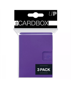 Cutie pentru cărți Ultra Pro - Card Box 3-pack, Purple (15+ buc.)