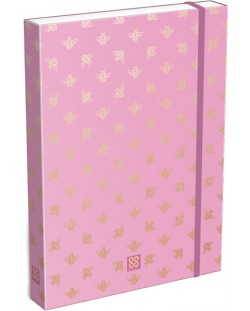 Cutie cu gumă de șters Lizzy Card Cornell Pink Bee - A4
