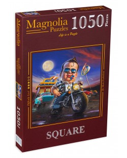 Puzzle patrat Magnolia de 1050 piese - Aventuri cu motocicleta 
