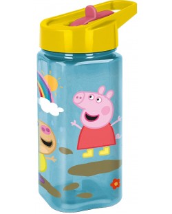 Sticlă de apă pătrată Stor - Peppa Pig, 530 ml