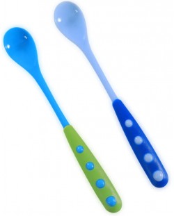 Lorelli Baby Care Linguri cu mâner lung - 2 bucăți, albastru