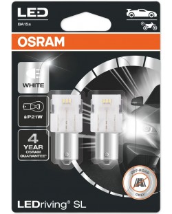 Becuri auto LED Osram - LEDriving, SL, P21W, 1.4W, 2 buc., albe