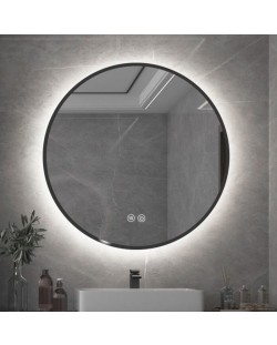 Oglindă de perete cu LED Inter Ceramic - ICL 1840CB, Ø60, negru