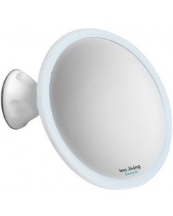 Oglindă cosmetică cu LED Innoliving - INN - 804, Ø16 cm, mărire 5X