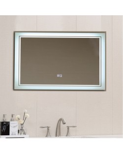 Oglindă de perete cu LED Inter Ceramic - ICL 1815, 60 x 80 cm, argintiu