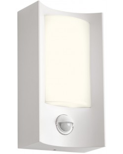 Aplică LED exterior cu senzor Smarter - Warp 90485, IP44, 240V, 8W, mat alb