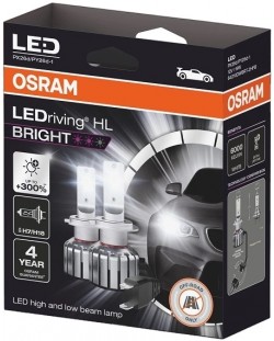 Becuri auto LED Osram - LEDriving, HL Bright, H7/H18, 19W, 2 buc.