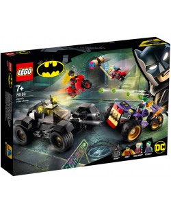 Constructor Lego DC Super Heroes - Urmarirea lui Joker cu mototriciclul (76159)