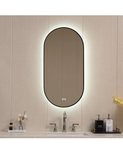 Oglindă de perete cu LED Inter Ceramic - ICL 1850/60, Touch screen, neagră
