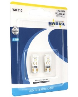 Becuri auto LED NARVA - LED, 12V, W2.1x9.5d, 2 buc.