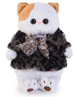 Jucarie de plus Budi Basa - Pisica Li-Li, cu palton pufos, 27 cm