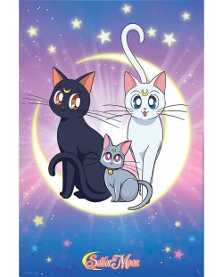 GB eye Animation maxi poster: Sailor Moon - Luna, Artemis și Diana