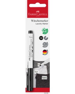 Marker pentru textile Faber-Castell - în blister, negru
