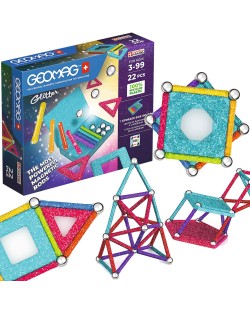 Constructor magnetic Geomag - Glitter, 22 de piese