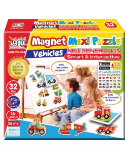 Jagu Magnetic Talking Puzzle - Mașini
