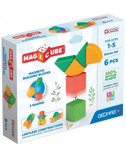 Cuburi magnetice Geomag - Magicube Starter Set, 6 bucăți