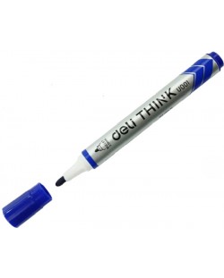 Deli Think Whiteboard Marker - EU00130, 2 mm, albastru