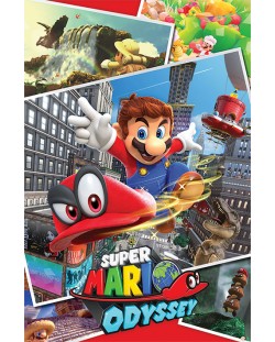 Poster maxi Pyramid - Super Mario Odyssey (Collage)