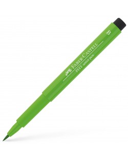 Marker cu pensula Faber-Castell Pitt Artist - Verde ca frunza (112)
