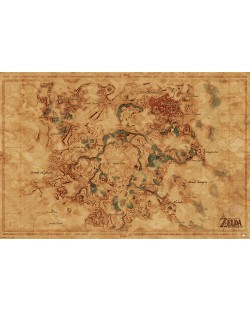 Poster maxi Pyramid - The Legend Of Zelda: Breath Of The Wild (Hyrule World Map)