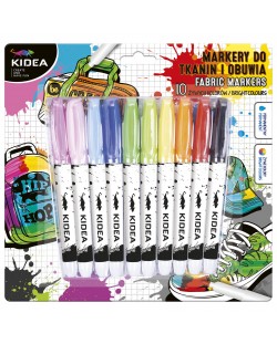 Markere Kidea - pentru textil, 10 culori