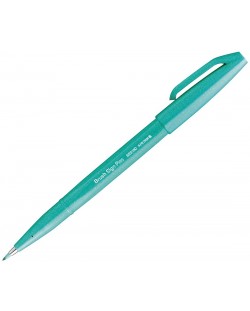 Pentel Sign Pen marker cu pensulă - SES15C, verde smarald