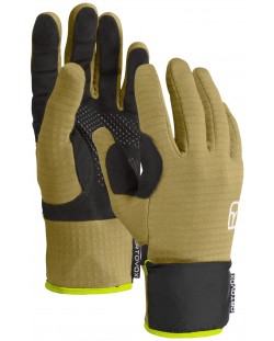 Mănuși pentru bărbați Ortovox - Fleece Grid Cover, mărimea S, galbene