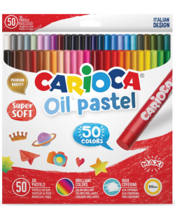 Set pastel uleios Carioca - 50 culori, Ф10 mm