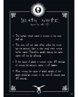 Poster maxi ABYstyle Animation: Death Note - Rules