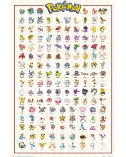 Maxi poster GB eye Games: Pokemon - Kanto 151 French	