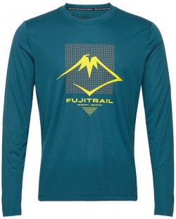 Bluză pentru bărbați Asics - Fujitrail Logo LS Top, albastră