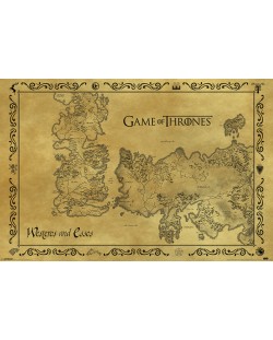 Poster maxi Pyramid - Game Of Thrones (Antique Map)